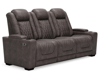 HyllMont Power Reclining Sofa and Loveseat