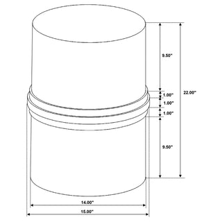 Bryce Round Metal Accent Side Table Rustic Black