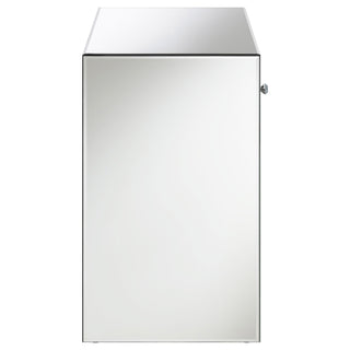 Coquette 1-drawer Mirrored Accent Side Table Silver