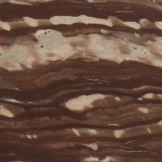 Latifa Round Marble Top Accent Side Table Red and Black