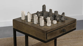 Chessie 1-drawer Side Table With Leatherette Sling Tobacco