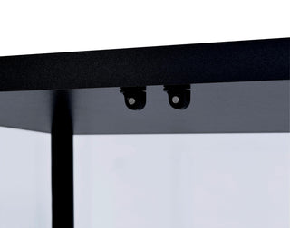 Delphinium 5-shelf Clear Glass Curio Display Cabinet Black