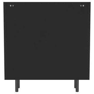 Dalia 2-door Accent Storage Cabinet with Shelving Black