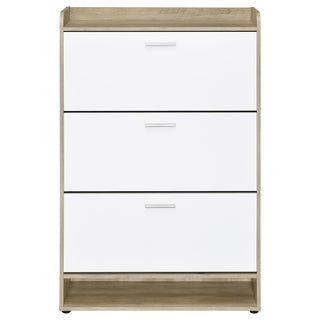 Denia 3-tier Engineered Wood Shoe Cabinet White