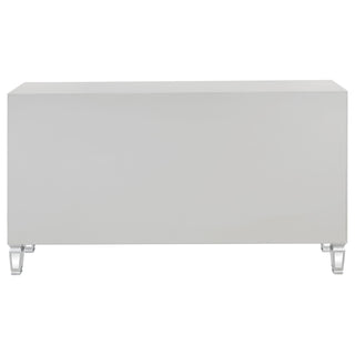 Leticia 3-drawer Mirrored Storage Accent Cabinet Silver