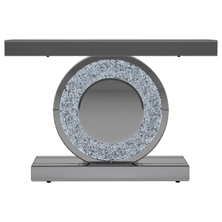 Bergenia LED Mirrored Entryway Sofa Console Table Silver