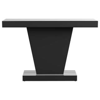 Crocus Rectangular Mirrored Entryway Console Table Silver