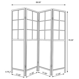 Edwards 4-Panel Room Divider Folding Shoji Screen Natural