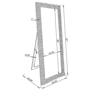 Mckay 24 x 63 Inch Acrylic Frame Standing Mirror Smokey Grey