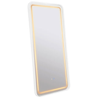 Glendora 32 x 71 Inch LED Standing Mirror BT Speakers Black