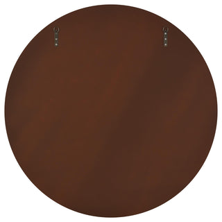Dexter 40 x 40 Inch Round Reeding Frame Wall Mirror Brown