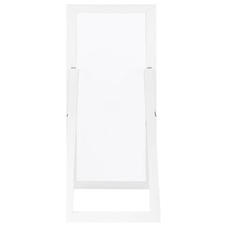 Cadence Tempered Glass Full Length Mirror White High Gloss