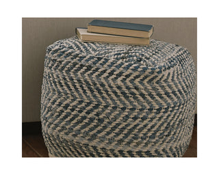 Chevron Pouf
