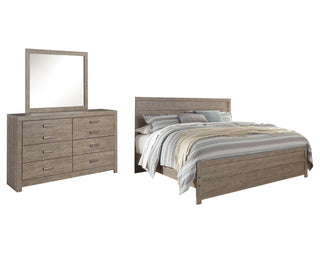 Culverbach King Panel Bed, Dresser and Mirror