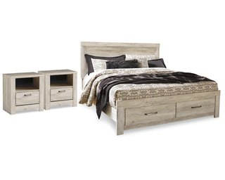 Bellaby King Storage Bed and 2 Nightstands