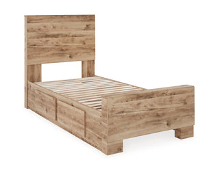 Hyanna Twin Panel Bed with 2 Side Storage