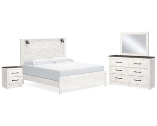 Gerridan King Panel Bed, Dresser, Mirror and Nightstand