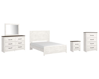 Gerridan Queen Panel Bed with Dresser and Mirror, Chest and Nightstand