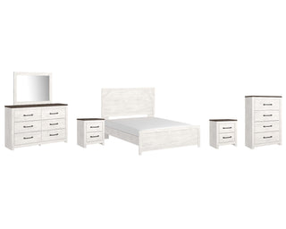Gerridan Queen Panel Bed with Dresser and Mirror, Chest and 2 Nightstands