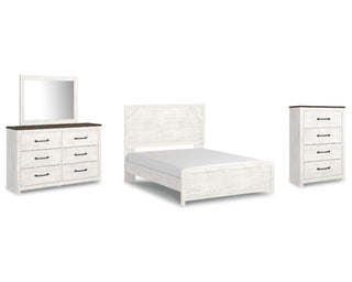 Gerridan Queen Panel Bed, Dresser, Mirror, and Chest
