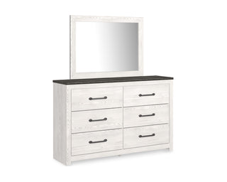 Gerridan Queen Bed with Mirrored Dresser and Nightstand