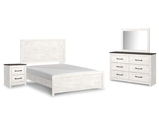 Gerridan Queen Bed with Mirrored Dresser and Nightstand