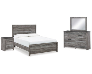Bronyan Queen Panel Bed, Dresser, Mirror and Nightstand