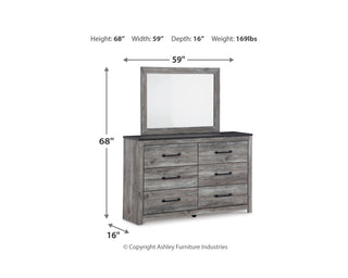 Bronyan Queen Panel Bed, Dresser, Mirror and Nightstand