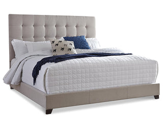 Dolante Queen Upholstered Bed with Chest of Drawers and Nightstand