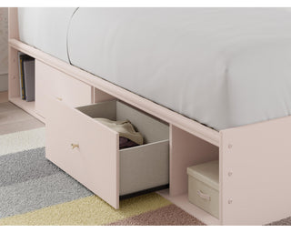 Wistenpine Twin Upholstered Panel Bed with Storage