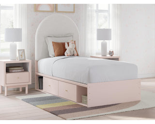 Wistenpine Twin Upholstered Panel Bed with Storage