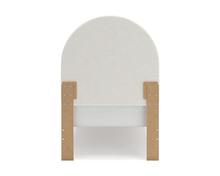 Wistenpine Twin Upholstered Panel Bed, Dresser and Mirror