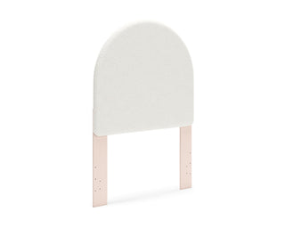 Wistenpine Twin Upholstered Panel Headboard, Dresser and Mirror