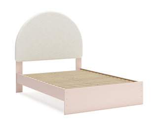 Wistenpine Full Upholstered Panel Bed, Dresser and Mirror