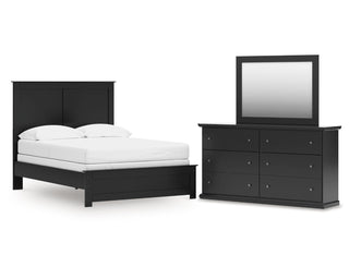 Maribel Full Panel Bed, Dresser and Mirror