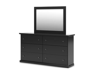 Maribel Full Panel Bed with Dresser, Mirror and 2 Nightstands