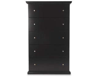 Maribel Queen Panel Bed, Dresser, Mirror, Chest and 2 Nightstands