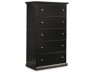 Maribel Queen Panel Bed, Dresser, Mirror, Chest and 2 Nightstands