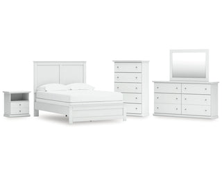 Bostwick Shoals Full Panel Bed, Dresser, Mirror, Chest, and Nightstand
