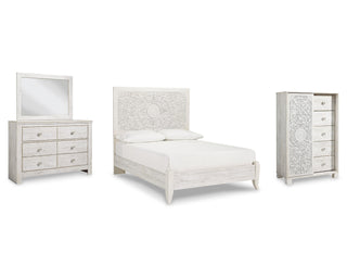 Paxberry Full Panel Bed, Dresser, Mirror and Chest