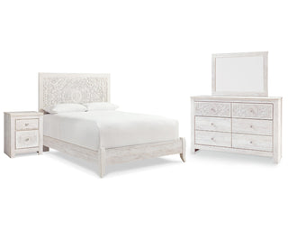 Paxberry Queen Panel Bed, Dresser, Mirror and Nightstand