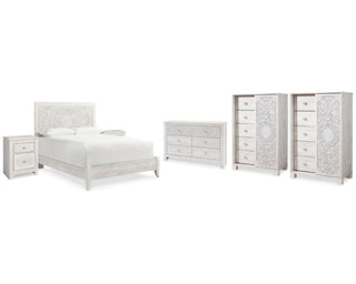 Paxberry Queen Panel Bed, Dresser, 2 Chests and 2 Nightstands