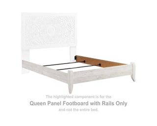 Paxberry Queen Panel Footboard with Rails
