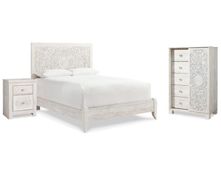 Paxberry Queen Panel Bed, Chest and Nightstand