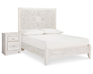 Paxberry Full Panel Bed and Nightstand