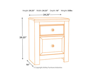 Paxberry Full Panel Bed and Nightstand