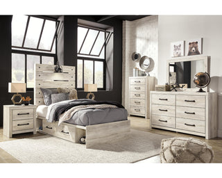 Cambeck Twin Panel Bed with 4 Storage Drawers