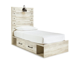 Cambeck Twin Panel Bed with 2 Storage Drawers