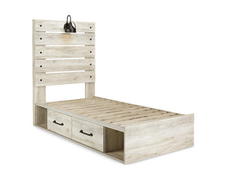 Cambeck Twin Panel Bed with 2 Storage Drawers