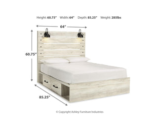 Cambeck Queen Panel Bed with Storage, Chest and Nightstand